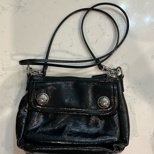 Coach Poppy Black Patent Leather Crossbody